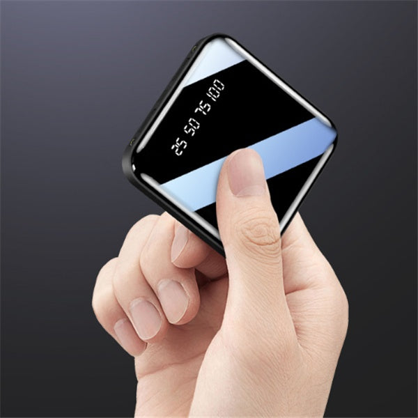 Mini Portable Mirror Digital Display Power Bank