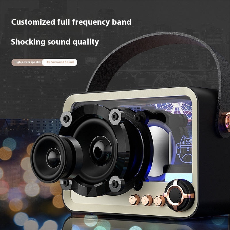Glass Bluetooth Speaker Outdoor USB Charging