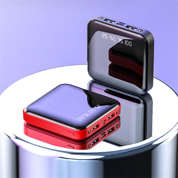 Mini Portable Mirror Digital Display Power Bank