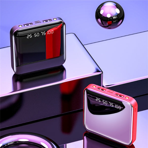 Mini Portable Mirror Digital Display Power Bank