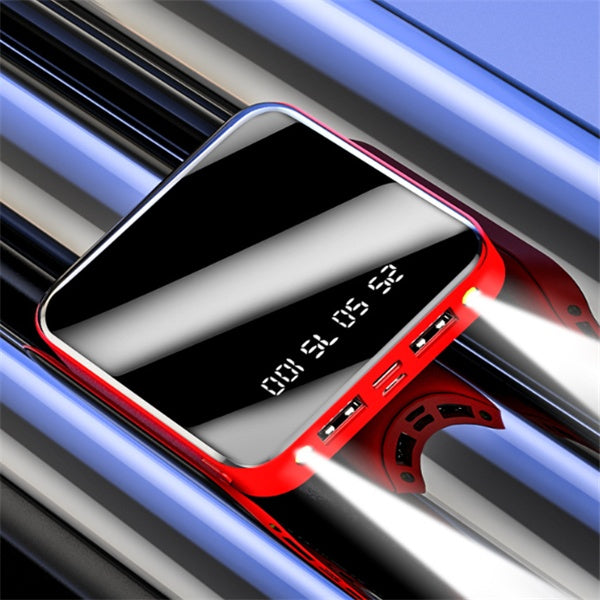 Mini Portable Mirror Digital Display Power Bank