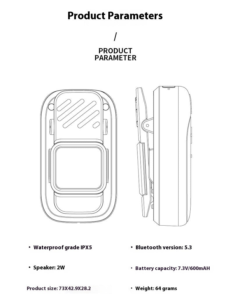 Lewoke Wireless Bluetooth Hiking Speaker