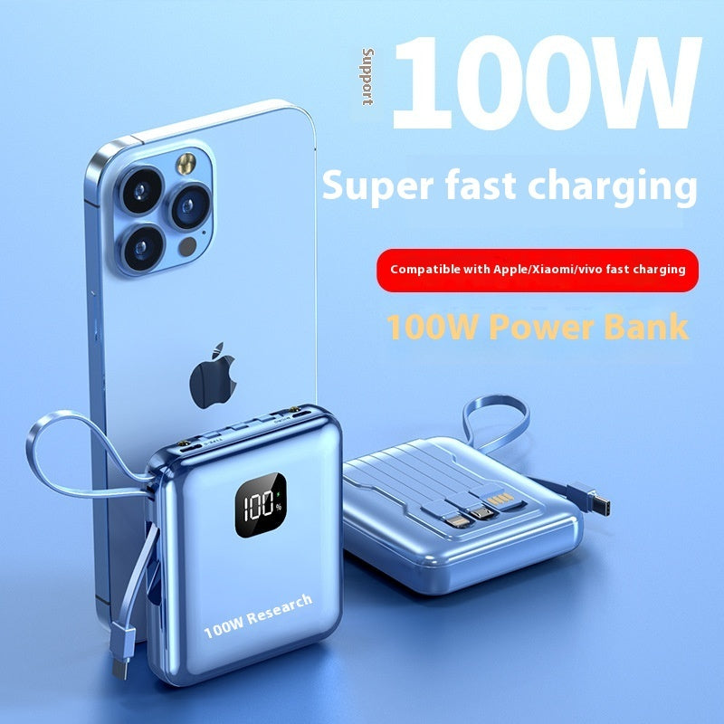 Mini-portable Power Bank With Cable