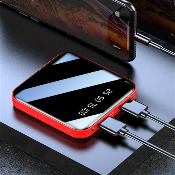 Mini Portable Mirror Digital Display Power Bank