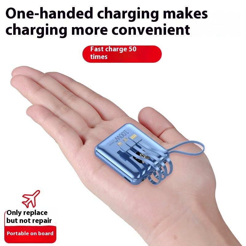 Mini-portable Power Bank With Cable