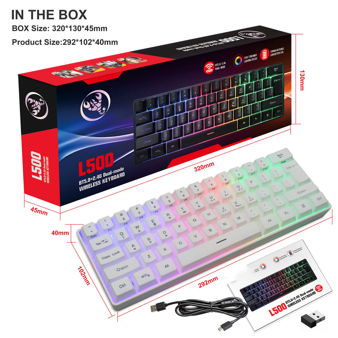 RGB Lighting Membrane Keyboard