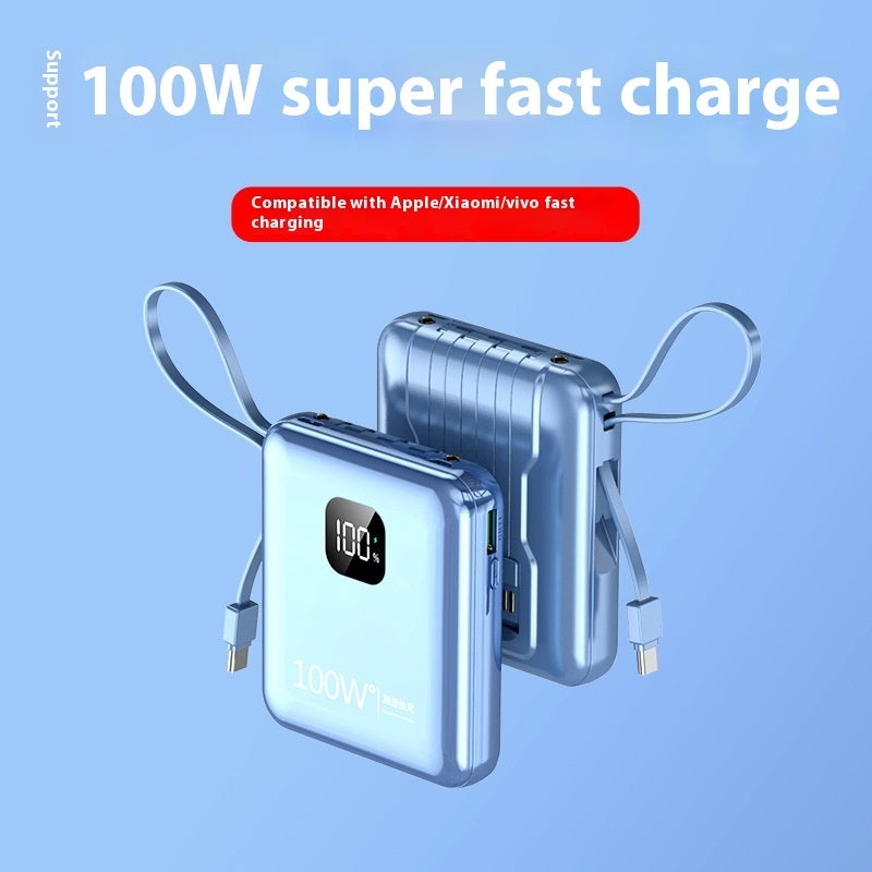 Mini-portable Power Bank With Cable